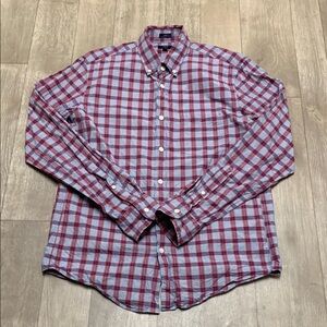Mens J. Crew Slim‎ Plaid Button Up Long Sleeve Casual Shirt